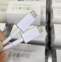Kabel Pengisian Cepat 45W 5A Tipe-C, Kabel USB C Super Cepat untuk Samsung Galaxy S21 S23 S24 S25, Kabel Tipe-C ke Tipe-C