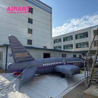 Avions gonflables publicitaires de 10 mètres pour les défilés et les décorations de fête, costume d'avion gonflable personnalisé et avion gonflable