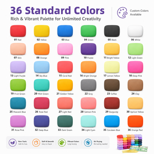 Juego de 36 Colores de Arcilla de Secado al Aire, Arcilla de Modelar Suave No Tóxica con Herramientas, Manualidades para Niños, OEM, Personalizado, Venta al Por Mayor - Product Image 3