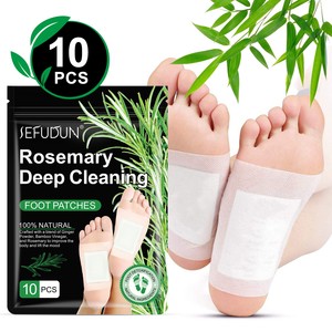 Patchs pour les pieds à la lavande SEFUDUN, best-sellers transfrontaliers, pour la déshumidification et le massage des pieds, favorisant le sommeil. 10 paquets de patchs. - Product Image 4