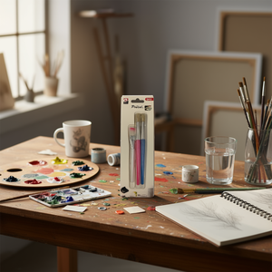 Pixel Paint Brush Set 3Pcs Assorted Sizes For Art Painting - Product Image 3