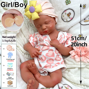 Bambola Reborn in Silicone LouLou da 20 Pollici con Occhi Chiusi, per Consulenti sul Lutto e Chi Cerca Guarigione dalla Solitudine - Product Image 2