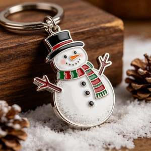 Porte-clés en métal vintage OEM, personnalisé, en alliage, léger et étanche, idéal pour les cadeaux de Noël et les événements promotionnels. - Product Image 1