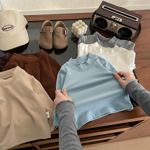 2026早春婴儿纯棉长袖打底衫春秋新款柔软亲肤男童女童内衣 - Product Image 1