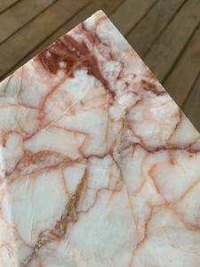 Ventes chaudes de carreaux muraux et de sols pour la décoration de la maison, dalle de marbre blanc poli avec ligne rouge - Product Image 4