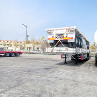 Semi-remorque à plateau plat extensible HTE neuve de 25 à 30 tonnes, de 40 à 45 pieds, 3 essieux, remorque porte-conteneurs en acier à vendre