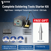 Station de soudage haute fréquence VASTER 205H Pro Kit Série 500 complète avec 10 embouts + mèche à dessouder + pincettes