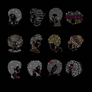 Design personnalisé en strass pour filles afro, transfert thermique pour t-shirts - Product Image 5