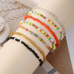 Custom Jewelry Waterproof New Fashion Jewelry Boho Colorful Bead <b>Beaded</b> <b>Anklets</b> for Women Jewelry Making - Product Image 5