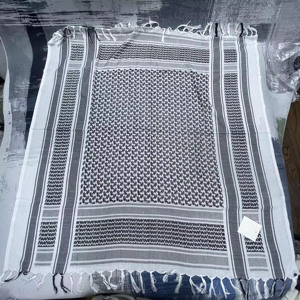 Keffieh traditionnel châle Palastine écharpes drapeau Palestine écharpe arabe Kuffiyeh palestinien Wrap tissé Keffiyeh avec gland - Product Image 2