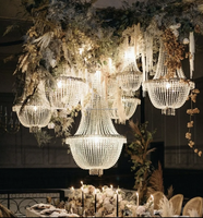 Lustres Pendentifs de Luxe pour Événements, Centre de Table Lumineux en Cristal pour Halls, Décorations de Mariage