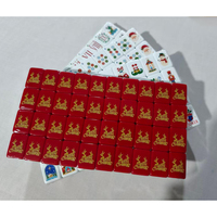 Jeu de tuiles de mahjong américain sur le thème de Noël, en acrylique, avec Père Noël, rennes et Joker, jeu de table, cadeau de Noël