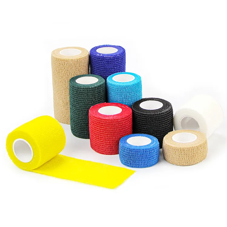 Linghui sıcak satış elastik çaba bandaj kendinden yapışkanlı bandaj şal elastik yapıştırıcı bandaj bant