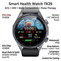 Reloj Inteligente de Salud con ECG, Monitor de Sueño y Grasa Corporal, Carga Magnética, Pantalla AMOLED, Logotipo Personalizado, OEM, ODM, Venta al Por Mayor, Directo de Fábrica