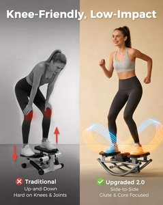 KDST Upgraded Steel Rock Stepper Indoor Home Side-to-Side Knee-Friendly Resistance Bands - Product Image 4