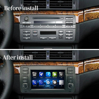 STWEI 7 pouces, autoradio Android AUTO Carplay, lecteur multimédia vidéo, radio, Bluetooth, GPS, navigation pour BMW série 3 E46, RDS, musique, USB, 2G