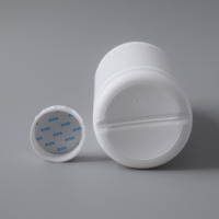 Bouteille ronde opaque en HDPE, à paroi côtelée, avec bouchon à vis fileté, pour emballage agricole, produits chimiques agricoles, vente en gros, usine