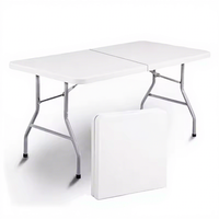 Table de banquet pliante carrée moderne en plastique durable, taille personnalisable, pour hôtels, restaurants, mariages et fêtes en plein air