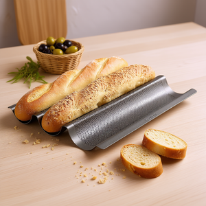 Westmark Baguette <b>Baking</b> Pan Long Perforated Metal Non-Stick Bread Loaf Pan For <b>Oven</b> <b>Baking</b> - Product Image 3
