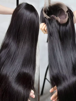 40 pouces 13x6 perruque de cheveux indiens droite cheveux humains sans colle full hd transparent dentelle avant perruques os droite remy cheveux hd dentelle perruque
