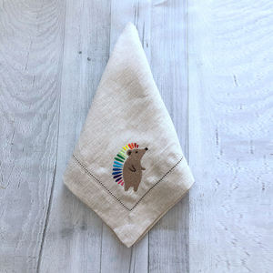 Serviettes en tissu jetables brodées luxueuses et sophistiquées, en lin fait main, style américain, pour les tables de mariage, les avions, etc. - Product Image 3