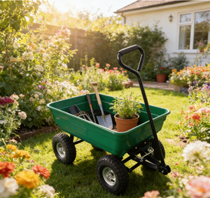 Carrello da <span class=keywords><strong>Giardino</strong></span> Robusto e Capiente <span class=keywords><strong>con</strong></span> Telaio Resistente per Giardinaggio, Cura del Prato e Trasporto in <span class=keywords><strong>Giardino</strong></span> - Product Image 4