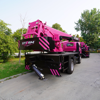 Grue de camion de 12 tonnes, flèche de 35 m, télécommande, homologuée EAC, équipement de levage pour la construction, compatible avec le châssis HOWO