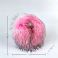 Sac à main tendance Y2K rose pour femme avec pompon en fausse fourrure de raton laveur, sac à main en peluche moelleuse pour femme
