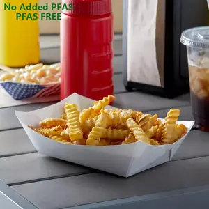 #25 1/4LB. To Go Takeaway Fried Snacks Disposable Custom Printed Paper Food Tray
