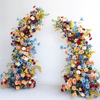 Arche florale artificielle en soie faite à la main, couleur personnalisée NINI, décoration d'arche de mariage avec taille personnalisée et livraison rapide
