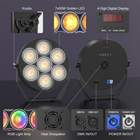 Nouveau 7*50W RVB Par Light DMX Lumières rétro stroboscopiques colorées pour Club DJ Show Stage