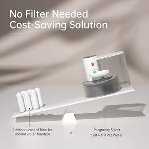 Distributeur d'eau intelligent automatique sans fil pour <span class=keywords><strong>chat</strong></span> et chien Conception écologique Réglage du temps de charge Séparation de l'eau propre et sale - Product Image 3