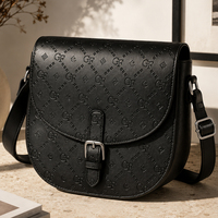 Sac à bandoulière pour femme en cuir PU, sac à rabat rond, fermeture à boucle, couleur dégradée, logo personnalisé, OEM ODM, faible MOQ