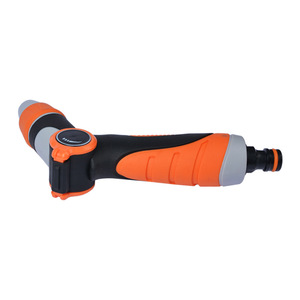 Pistola de agua para lavado de coches Huabangshi, de plástico naranja, manual, para uso doméstico, con manguera y boquilla de pulsación. - Product Image 2