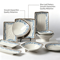 Services de vaisselle en mélamine – Vaisselle jetable à motif de fruits, nouveau style chinois, en forme de fleur, pour hôtels – Marque HANBI de Chine