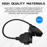 Cable de escáner OBD 1, adaptador de enchufe de 12 pines a OBD II de 16 pines para aplicaciones electrónicas de automóviles y máquinas