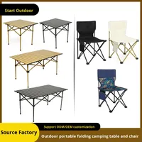 Ensemble de chaise et table pliantes modernes et légères pour le camping et les pique-niques en plein air, mobilier d'extérieur pliable portable