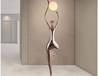 Lampadaire moderne Sculpture humaine debout abstrait lampadaires Led haut de gamme 3d pour l'intérieur maison coin bureau centre commercial
