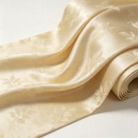 Tissu Jacquard Brocart Floral Or Pâle 150 g/m² Multi-Usages pour Robe, Vêtement, Couture, Housse de Coussin, Fabrication de Draps