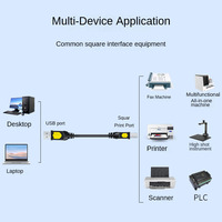 Cable USB 2.0 de Alta Calidad Tipo A a Tipo B, Transferencia de Datos de Alta Velocidad de 480 Mbps para Impresora, Máquina de Fax, etc.
