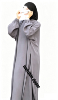 Ensemble pantalon abaya sport en crêpe personnalisé avec fermeture éclair latérale invisible, pour l'Aïd, le Ramadan, pour femmes musulmanes, vente en gros, abaya légère