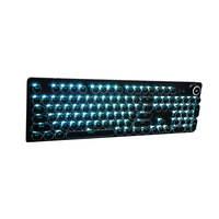 Clavier de jeu rétro punk de style machine à écrire, clavier mécanique filaire USB avec touches rondes et repose-poignets amovible