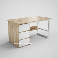 Bureau d'ordinateur convertible moderne de luxe en acier inoxydable pour la maison, le bureau, la chambre à coucher et l'étude