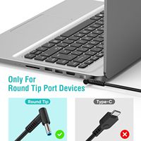 65W 19.5V 3.33A 4.5*3.0mm untuk Pengisi Daya Laptop OTP QC3.0 Pengisian Cepat Kabel Retractable untuk Seri Pavilion/X360/Envy