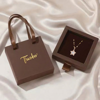 Boîte à bijoux de luxe avec logo personnalisé, en carton rigide, avec tiroir coulissant, pour montres, bracelets, colliers, avec poignée