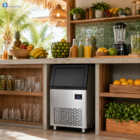 Machine à glaçons commerciale en acier inoxydable 36kg 56kg/24h, contrôle intelligent, machine à glaçons en cubes pour bar, café, prix d'usine