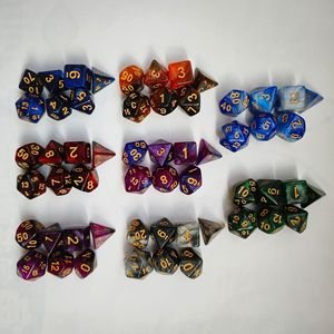 Juego de dados acrílicos de poliedro de dos colores para mazmorras <span class=keywords><strong>y</strong></span> <span class=keywords><strong>dragones</strong></span>, juegos de mesa, logotipo personalizado ecológico, estilo de mazmorras de <span class=keywords><strong>dragones</strong></span>, 1 unidad - Product Image 2