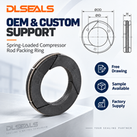 Bague d'étanchéité pour tige de compresseur alternatif pour cylindre industriel, dimensions personnalisées sur mesure selon dessin, fourniture directe usine OEM