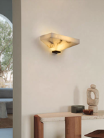 Lampe murale LED en albâtre de luxe italienne, créant une ambiance de couloir/allée dans le salon, la chambre et l'escalier.