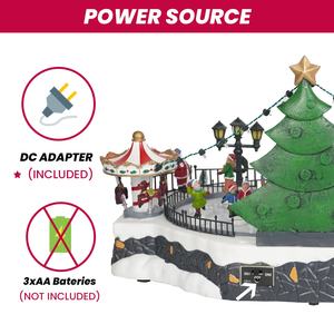 En gros <span class=keywords><strong>Noel</strong></span> Led éclairé Ski Scène De Noël Village De Noël ensemble patinoire - Product Image 6